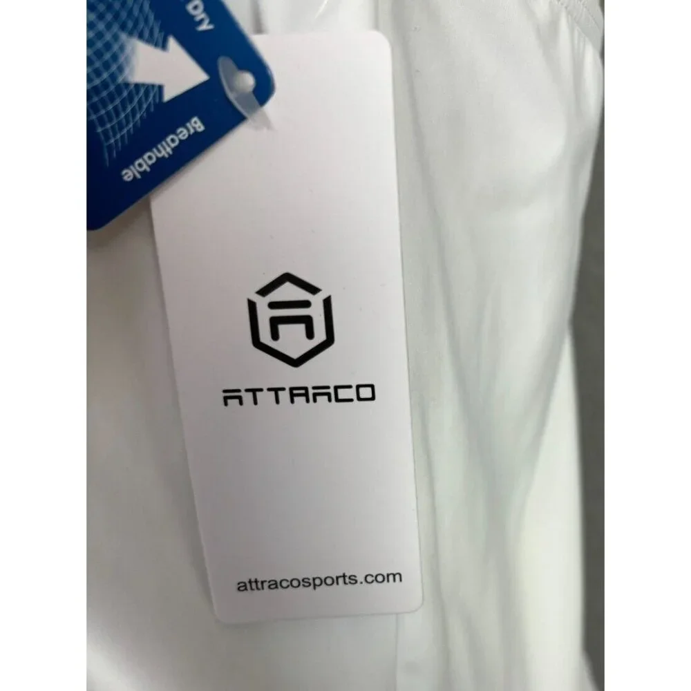 Attraco Women's Scalloped Edge White Athletic Dress Size Large New With Tag's. - Picture 5 of 8